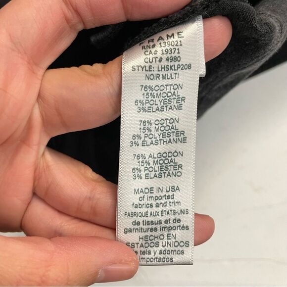 FRAME Le High Skinny Jeans‎ Laser Patchwork in Black Noir Multi size 26 - Picture 11 of 13